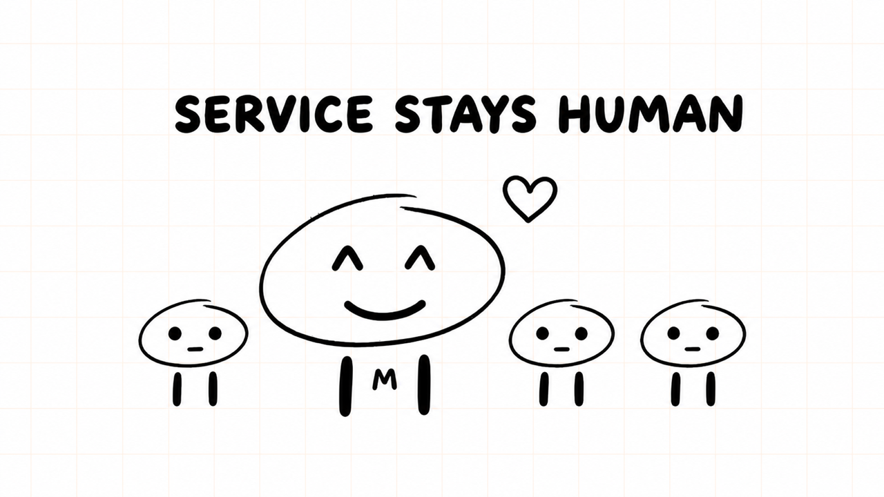 SERVICE STAYS HUMAN