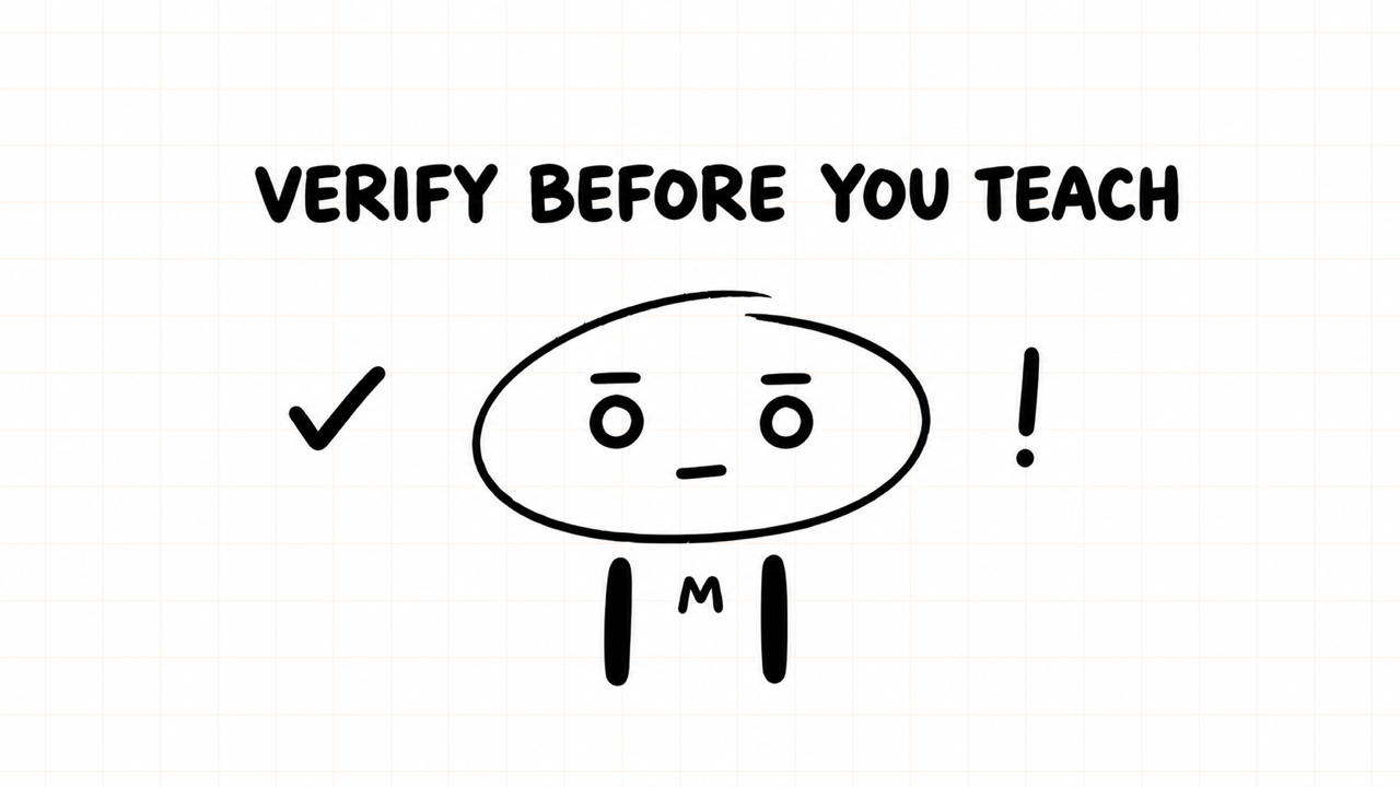 VERIFY BEFORE YOU TEACH