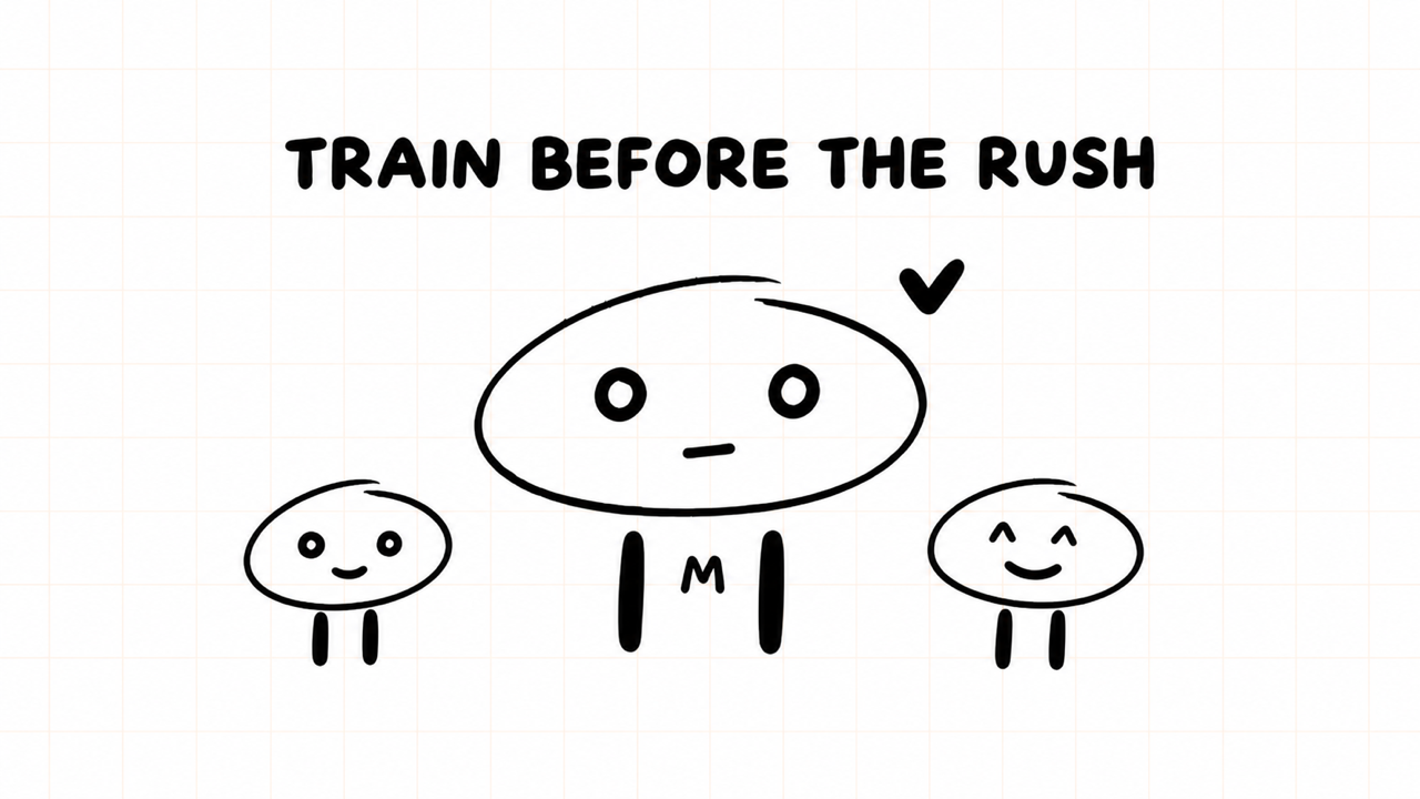 TRAIN BEFORE THE RUSH