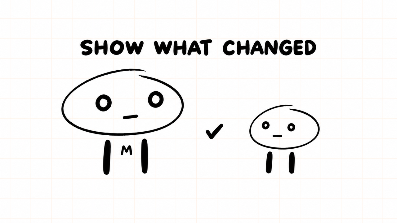 SHOW WHAT CHANGED