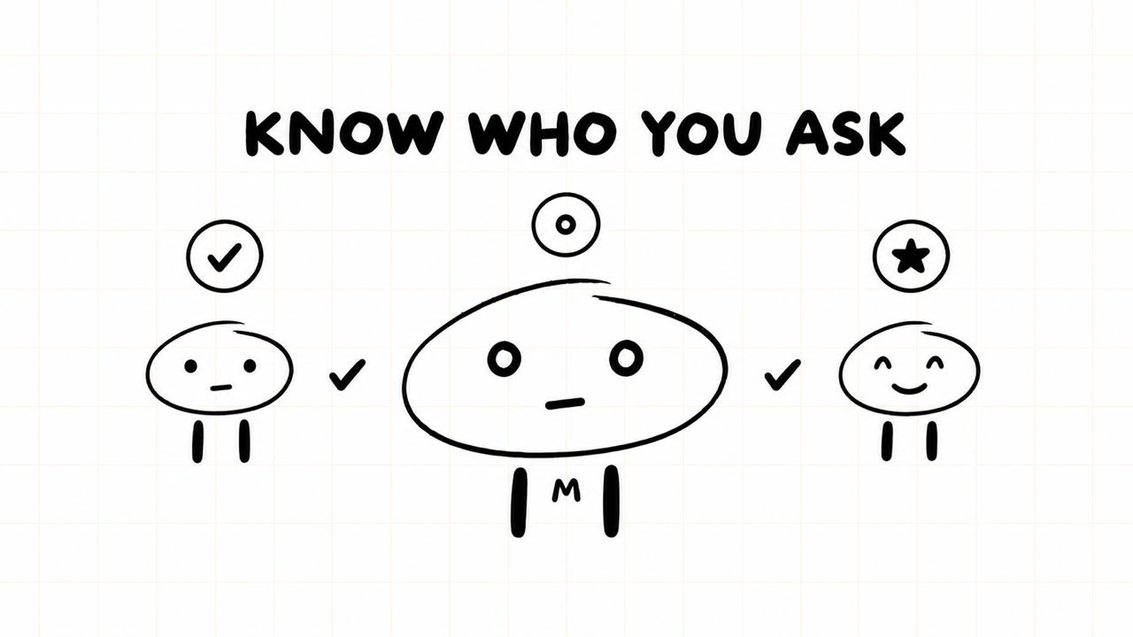 KNOW WHO YOU ASK