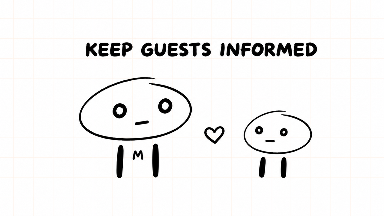 KEEP GUESTS INFORMED