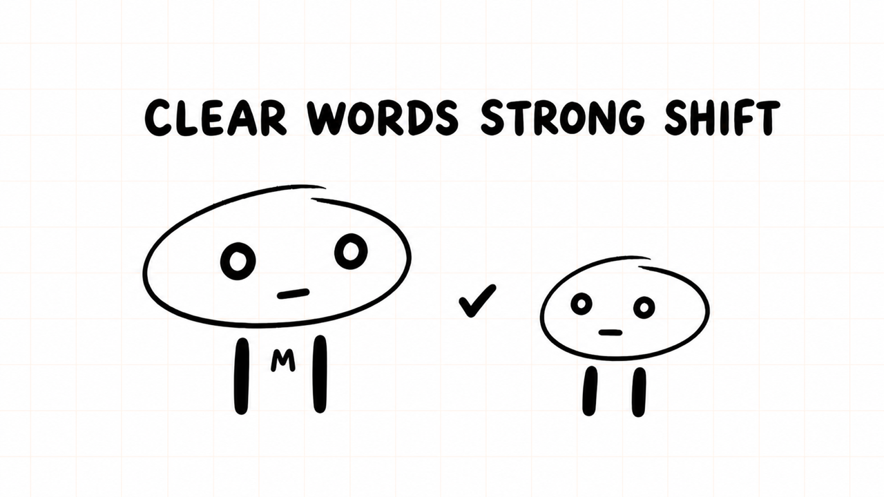 CLEAR WORDS STRONG SHIFT