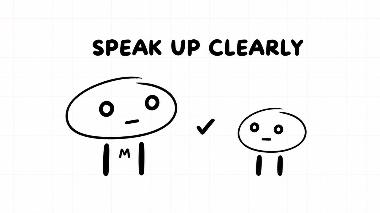 SPEAK UP CLEARLY
