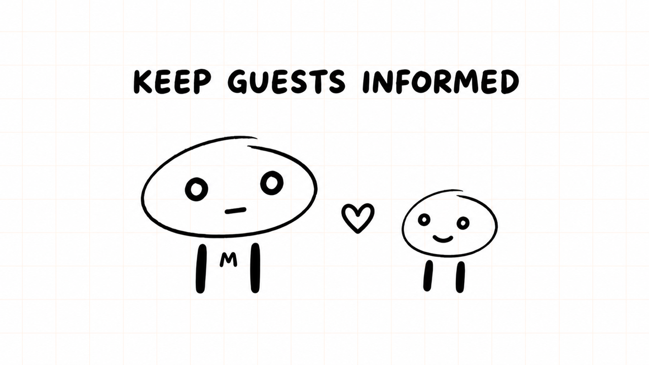 KEEP GUESTS INFORMED