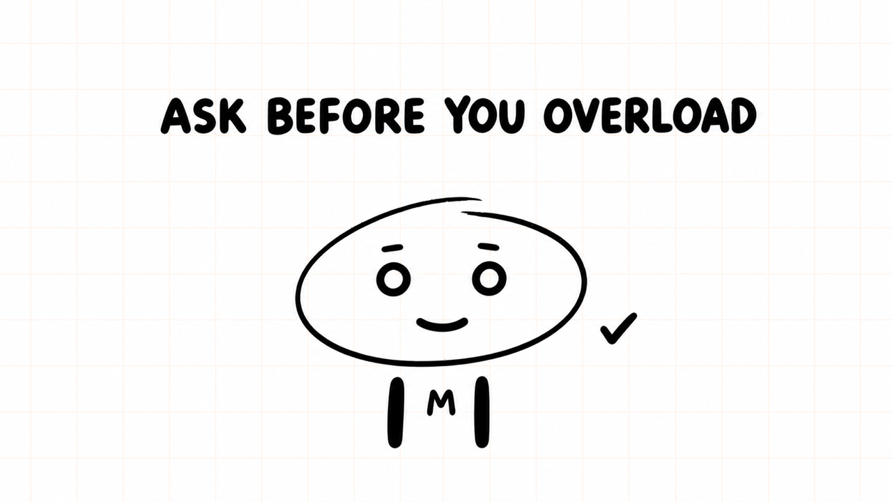 ASK BEFORE YOU OVERLOAD
