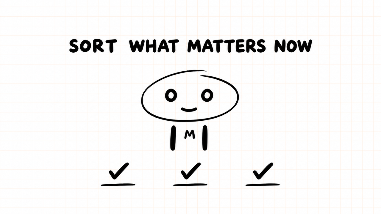 SORT WHAT MATTERS NOW