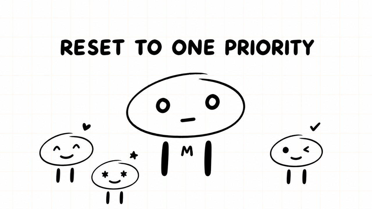 RESET TO ONE PRIORITY