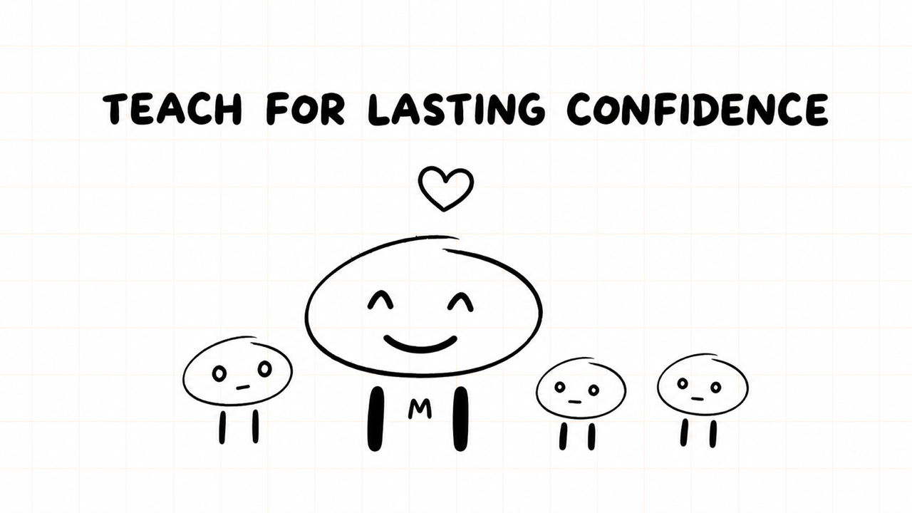 TEACH FOR LASTING CONFIDENCE